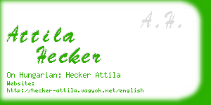 attila hecker business card